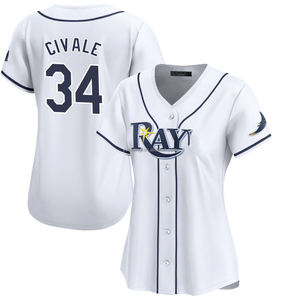 2025 Tampa Bay Home Limited Jersey女性用カスタムプラスサイズの野球シャツ刺繍ロゴ付きホワイトステッチユニフォーム - Product Image 6