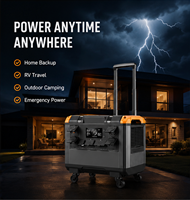 Générateur solaire haute capacité 2688Wh, station d'alimentation portable 3000W, onde sinusoïdale pure, MPPT, batterie LiFePO4, batterie externe, maison