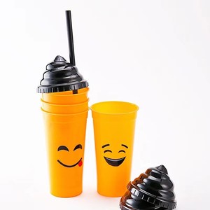 <span class=keywords><strong>Pas</strong></span> <span class=keywords><strong>cher</strong></span> 700ml crème glacée d'été drôle en forme de gobelets à boire froids enfants expression mignonne tasse en forme de crème glacée avec des formes différentes - Product Image 5