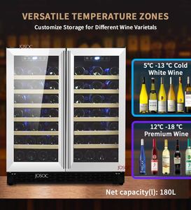 Cellier à vin Oem 66 bouteilles encastré Compresseur de vin et de bière Boissons Réfrigérateur électrique Centre de réfrigérateur à vin 176 <span class=keywords><strong>litres</strong></span> - Product Image 4