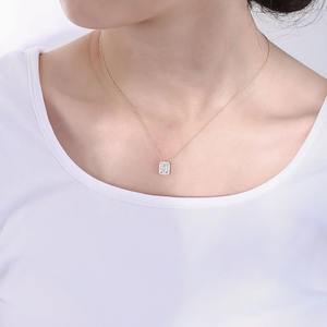 Nouveauté Bijoux 2024 : Collier Pendentif Classique en Argent Sterling 925 avec Zircon Taille Émeraude pour Homme – Anniversaire - Product Image 6