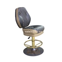 K1606 Moderner Verstellbarer Kommerzieller Casino-Stuhl Drehbarer Barhocker PU-Leder-Sitz Holzrahmen Slot Poker Black Jack Spieltisch