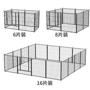 Оптовая продажа, маленький средний большой забор для домашних животных, выдвижной металлический забор для собак, клетка, квадратная трубка, металлическая кнопка, прочный садовый забор - Product Image 3