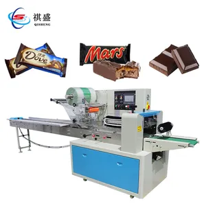 Horizontale Chocoladetabletzak Flowpack Verpakkingsmachine Kussenstroom Verpakkingsmachine Voor Chocoladerepen