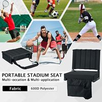 Chaise de tribune de stade en acier allié, siège pliable avec dossier et porte-gobelet pour événements en plein air et plage