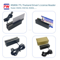 Lector de Licencias de Conducir TTL de Fábrica, Conexión RS232 RS485 GPS, Lector de Tarjetas de Banda Magnética MSR100, Material ABS, Mini 123 Pistas