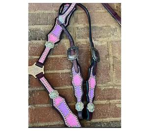 Juego de Arneses para Caballos de Estilo Occidental, Diseño Personalizado, Cuero Repujado a Mano, para Entrenamiento, Exhibición y Trabajo, de la India - Product Image 4