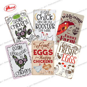 Letrero Metálico Vintage HOT CHICKS INSIDE, Decoración de Pared para Jardín, Interior y Exterior, Letrero de Lata con Gallinas Divertidas, Letrero de Pared Estilo Granja - Product Image 4