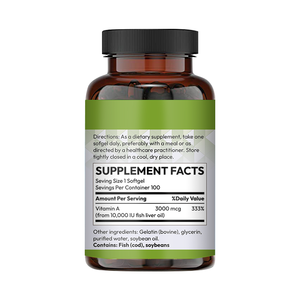 LIFEWORTH <span class=keywords><strong>Nutrition</strong></span> Huile de poisson de haute mer Vitamine <span class=keywords><strong>a</strong></span> Softgels pour la santé des yeux et la fonction immunitaire - Product Image 3