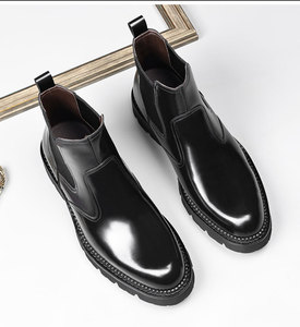 Chaussures de luxe formelles en cuir véritable pour hommes, fabriquées à la main en cuir de vachette de qualité supérieure, décontractées, imperméables, pour l'automne - Product Image 5