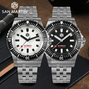 Montre de plongée automatique mécanique San <span class=keywords><strong>Martin</strong></span>, en acier inoxydable, 20 ATM, BGW9, mouvement japonais 8215, haute qualité, livraison gratuite, en vente - Product Image 2