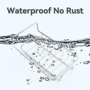 Évier de cuisine organisateur d'ustensiles étagère de rangement égouttoir en tissu en acier inoxydable <span class=keywords><strong>porte</strong></span>-<span class=keywords><strong>éponge</strong></span> d'évier monocouche - Product Image 3