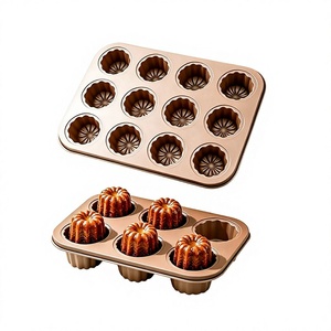 2-reihige Churros-Form aus Kohlenstoffstahl, Engelstrompeten-Kuchenform, ofenfest, 12-teilig, antihaftbeschichtete Dessert- und Pudding-Backform für den Hausgebrauch - Product Image 1