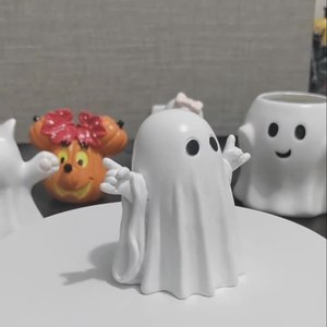 In resina stravagante porta penne fantasma decorativo multifunzionale oggetto carino per studio a casa o scrivania in ufficio con stile amore - Product Image 2