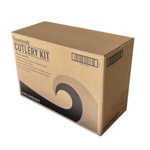 Boardwalk <b>Disposable</b> Plastic <b>Cutlery</b> Set Six Piece Silverware Kit for Parties Case of 250 Fork Knife Spoon Napkin Salt & Pepper - Product Image 2