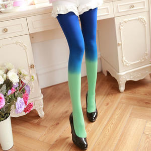 Venta al por mayor opaco 120 Denier Medias Sexy Knitted Gradient Pantyhose Medias Velvet Ladies Tight - Product Image 2