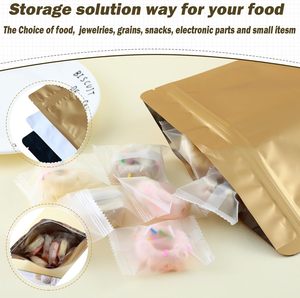 Đứng lên màu nhôm lá có thể khóa lại dây kéo túi nhôm bao bì thực phẩm lưu trữ <span class=keywords><strong>doypack</strong></span> Túi aluminized có đóng cửa - Product Image 3