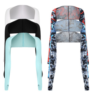 Women's Outdoor Sun Protection Shawl With Sleeves Ice Silk Lightweight UV Shield For Cycling Golf Sports Solid Color - Product Image 2