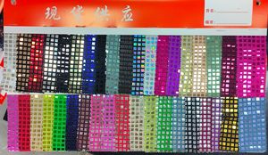 DDP 4mm carré paillettes holographique paillettes maille tissu teint pour chemin de Table mariage <span class=keywords><strong>Disco</strong></span> fête toile de fond décoration pour les filles - Product Image 5