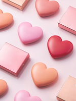 Meilleure vente, étui pour fard à joues, conteneur pour poudre, étui pour fard à paupières avec miroir, boîte compacte en forme de cœur, étui pour fard à paupières