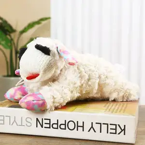 Pull Stuffed Customized Lambchop Squeaky Plush Dog Chew Toy