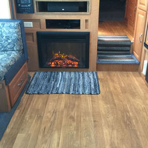 26-इंच आरवी इलेक्ट्रिक फायरप्लेस रिमोट कंट्रोल रेफ़्रेड हीटर टीवी स्टैंड मैटल इंसप्लेंट इंसप्लेंट हमें प्लग कार एप्लिकेशन - Product Image 6