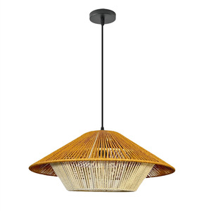 <strong>Lampshade</strong> <strong>Frame</strong> <strong>Wire</strong> with Paper Rope Weave Handmade Lamp Shades &amp; Covers From China <strong>Manufacturer</strong> Hanging Ceiling Decor <strong>Lampshade</strong> - Product Image 1