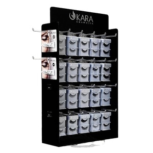 Espositore da pavimento in acrilico a quattro livelli con ganci grande capacità al dettaglio vetrina per accessori strumenti negozio di cosmetici - Product Image 1