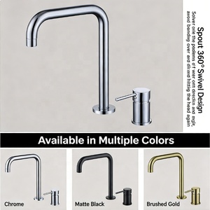 Rubinetto Miscelatore Moderno in Acciaio Inossidabile per <span class=keywords><strong>Lavabo</strong></span> Bagno, a Cascata, Montaggio su Piano, per <span class=keywords><strong>Lavabo</strong></span> Singolo - Product Image 2