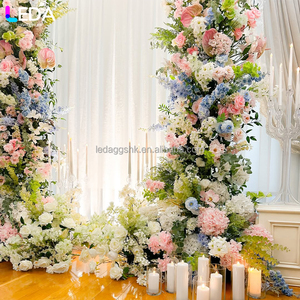 ซุ้มดอกไม้ประดิษฐ์ผ้าไหมหลากสีสัน รุ่น Monet Garden Series ของ LEDA สำหรับตกแต่งงานแต่งงานและงานปาร์ตี้ - Product Image 3