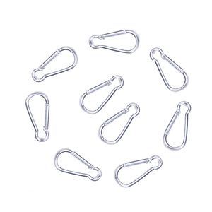 คาราบิเนอร์รูปทรงน้ำเต้าอลูมิเนียมอัลลอยด์ 5 มม. พกพาสะดวก ใช้เป็นพวงกุญแจสำหรับขวดน้ำ กระเป๋าเป้สะพายหลัง ใช้งานกลางแจ้ง - Product Image 1