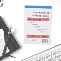 Lot de 2 carnets de factures autocopiantes pour petites entreprises, auto-déclarants et formulaires de commandes commerciales