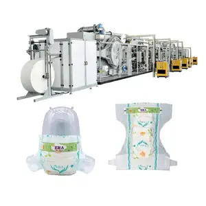 Máquina de pañales de bebé, Servo completo, máquina automática, fabricación de pañales de bebé, línea de producción de China