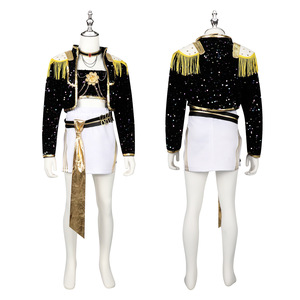 Costume de Cosplay Guerrière Kpop Noir et Or pour Enfants de 8 à 13 Ans, Tenue de Jeu de Rôle Anime Automne 2025 - Product Image 3