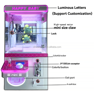 潮屋迷你爪机儿童成人娱乐桌面游戏机幸运星捕手硬币票据接收器板拳击 - Product Image 3