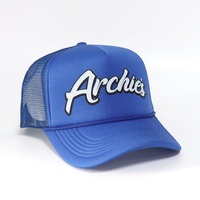 Casquettes de baseball pour hommes, 5 panneaux, style camionneur, en maille de mousse bleue, décontractées et sportives, avec logo personnalisé imprimé par le fabricant