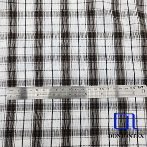 Tela Popelina 100% Poliéster Teñida con Hilo, Suave al Tacto, con Pequeños Cuadros para Vestidos de Mujer y Niños, Técnica de Tejido - Product Image 6