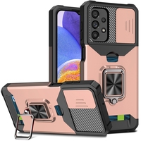 Casing pelindung kamera tahan guncangan, casing pelindung kamera desain Armor tahan guncangan dengan dudukan cincin jari untuk Samsung Galaxy A23/A34/A53/A54