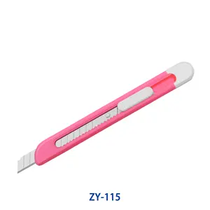High Quality 9mm Snap Off Knife Pink Abs Plastic Handle Utility Knife Box Cutter Children's Craft Paper Knife