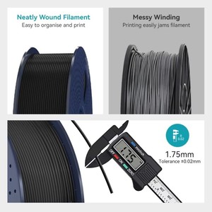 Filament PLA+ Sunlu 1KG pour imprimante 3D, haute flexibilité et stabilité, 1,75 mm, pour une impression stable - Product Image 2