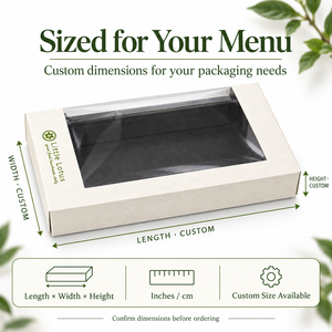 Boîtes d'emballage pour sushis imprimées sur mesure avec fenêtre transparente, contenants alimentaires en carton pour plats à emporter, vente en gros, logo personnalisé - Product Image 1