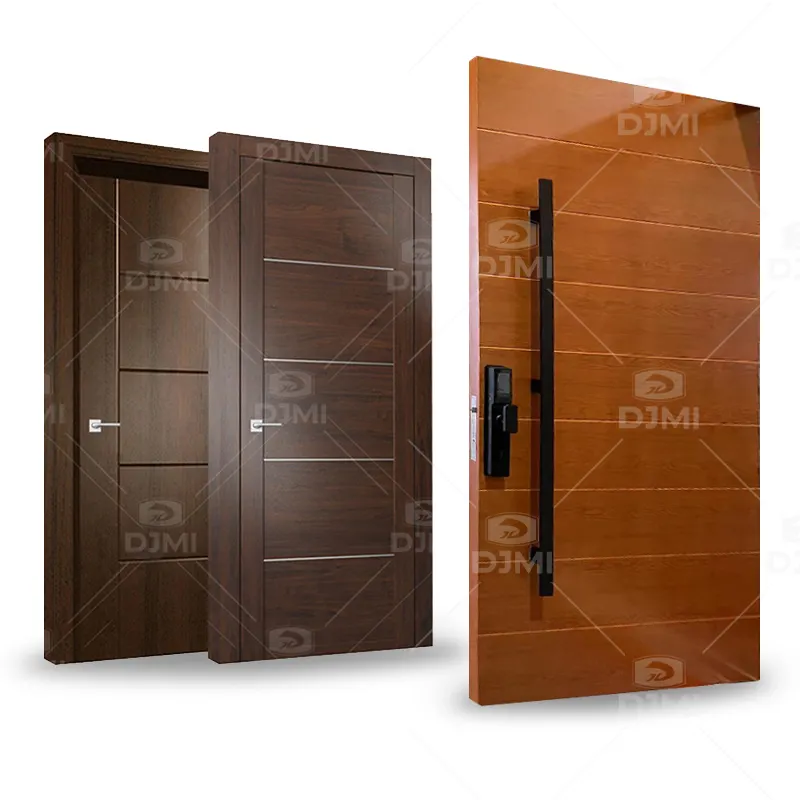 Luxury Good Quality Cherry Wood Interior Swinging Decoration Wooden Flush Door