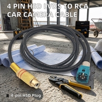 Kabel Adaptor FAKRA Z ke RCA Berlapis Emas Tembaga Berlapis Timah Gaya OEM untuk Retrofit Kamera Aftermarket Aliran Sinyal Stabil