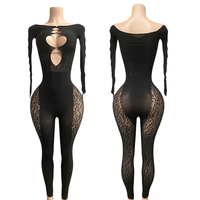 Ensemble de lingerie sexy et érotique en dentelle fendue avec porte-jarretelles, style exotique pour la danse et le strip-tease