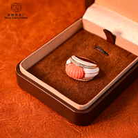 Bague en résine orange, cuivre plaqué or 18 carats, bijoux en émail blanc, strass, bague tendance pour femme, cadeau