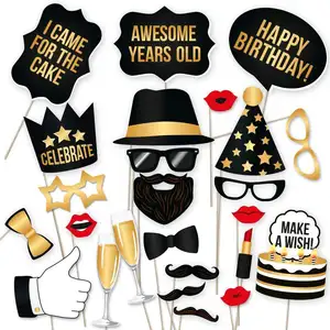 Hot selling 18Th/21St/30Th/50Th/60Th Birthday Decorations Party Photo Booth Props Birthday Theme Set Party Decorations