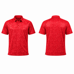 Custom <b>Golf</b> Polo Shirt Men Performance <b>Golf</b> Shirts Geometric Print Quick Dry Breathable Stretch Polo OEM ODM Private Label - Product Image 4