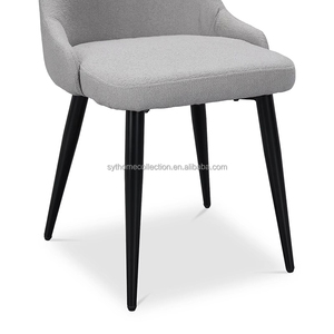 <span class=keywords><strong>Chaise</strong></span> de salle à manger nordique en <span class=keywords><strong>tissu</strong></span>, dossier incurvé rembourré, pieds en métal durables, hauteur réglable, portable, pour restaurant, appartement, salle de sport - Product Image 5