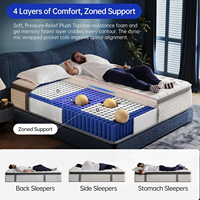 Matelas Queen Size en Latex à 7 Zones avec Ressorts Ensachés, Matelas Hybride Double King en Mousse à Mémoire de Forme, Luxe Hôtelier en Chine