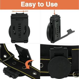 2025 nouveau 360 degrés rotatif pince en métal enduit de caoutchouc porte-outil magnétique taille aimant ceinture <span class=keywords><strong>Clip</strong></span> pour accrocher l'outil de fer - Product Image 5